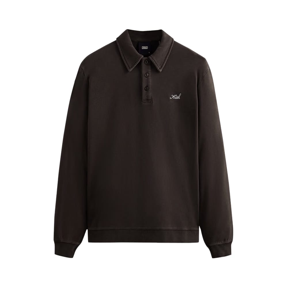 Kith Crystal Wash Interlock Harmon Rugby Pullover Kindling