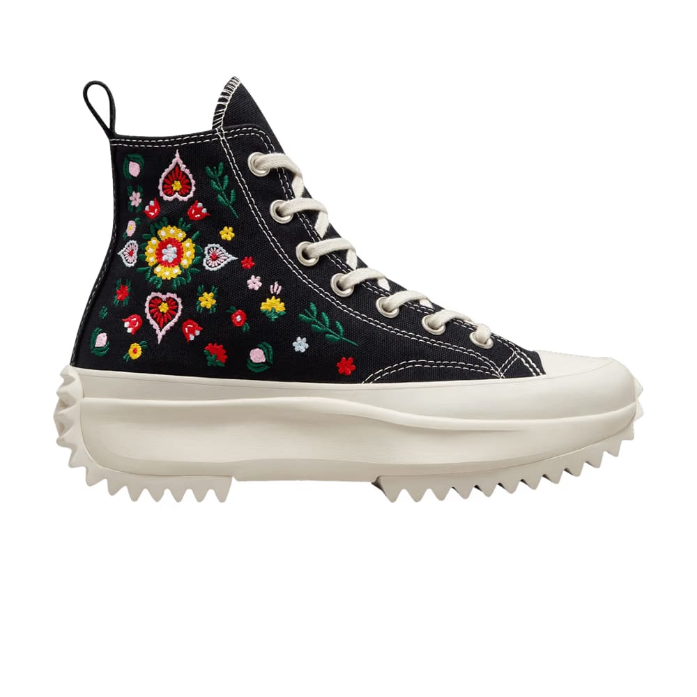 Converse Run Star Hike Platform High Floral Embroidery