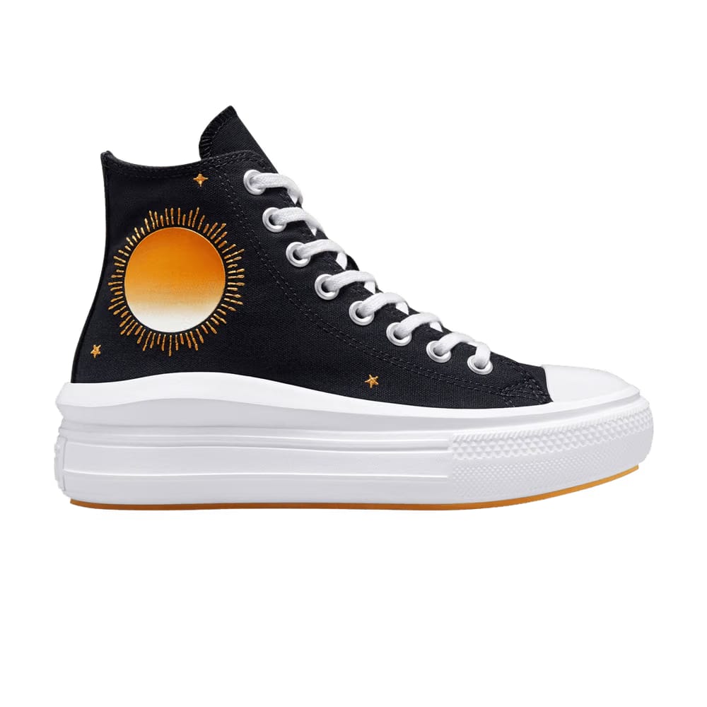 Converse Chuck Taylor All Star Move High Black White Orange