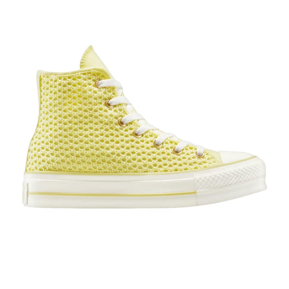 Converse Wmns Chuck Taylor All Star Lift Platform Knit High 'Lemon Slushy'