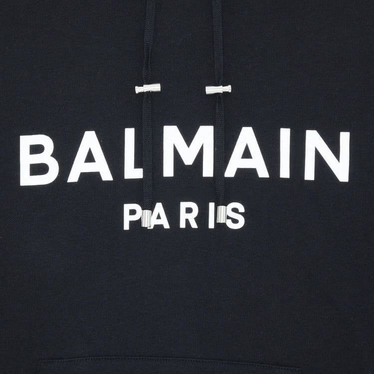 Balmain Printed Hoodie Noir/Blanc