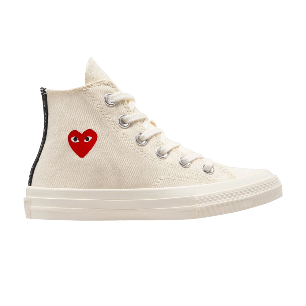 Comme des Garçons PLAY x Converse Chuck 70 High PS Single Heart - Milk