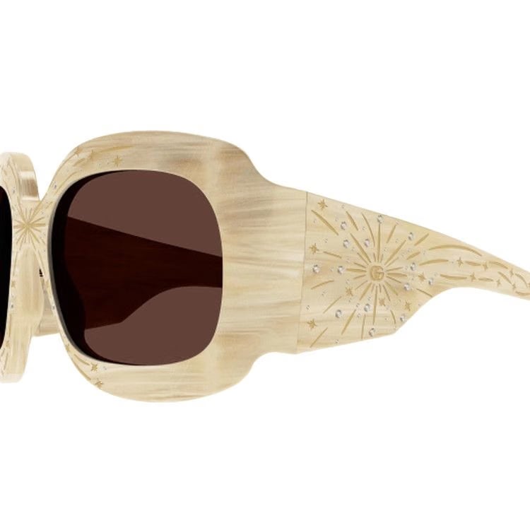 Gucci Wrap Around Sunglasses Beige/Brown
