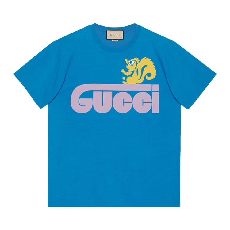 Gucci Retro Skunk Print T-Shirt Royal Blue