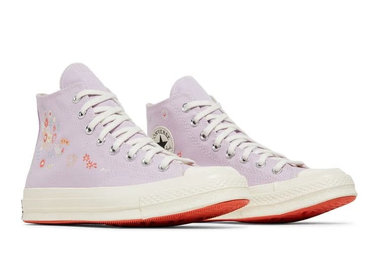 Converse Wmns Chuck 70 High 'Embroidered Floral Print - Pale Amethyst'