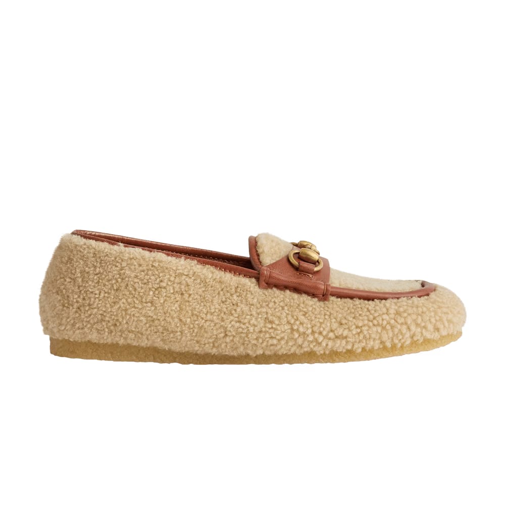 Gucci Horsebit Loafer Ivory Merino Wool