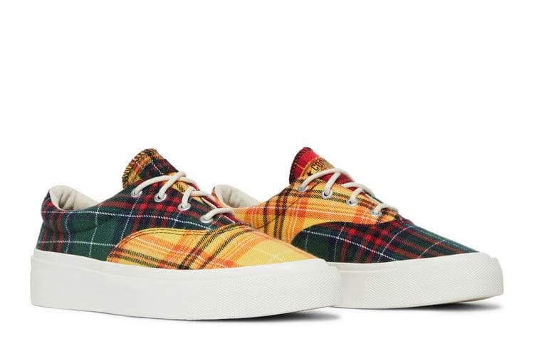 Converse Skid Grip Low Twisted Plaid - Egret