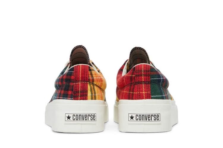 Converse Skid Grip Low Twisted Plaid - Egret