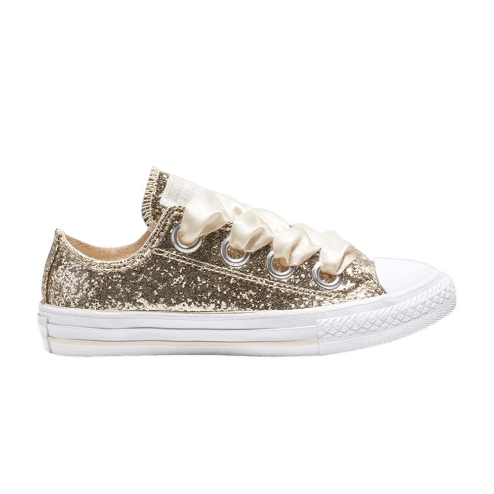 Converse Chuck Taylor All Star Big Eyelets Low GS Party Dress - Gold