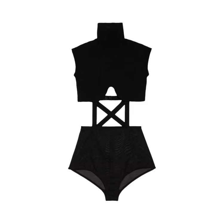 Gucci Knitted Bodysuit With Harness Detail Black