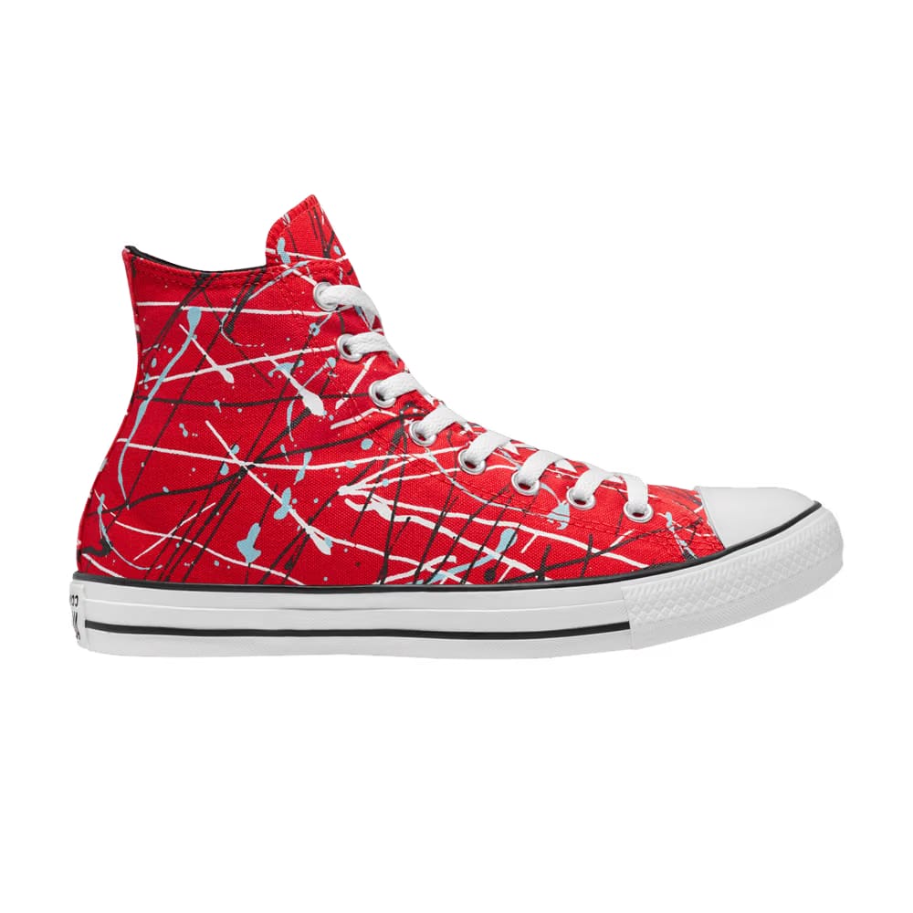 Converse Chuck Taylor All Star High Paint Splatter - University Red