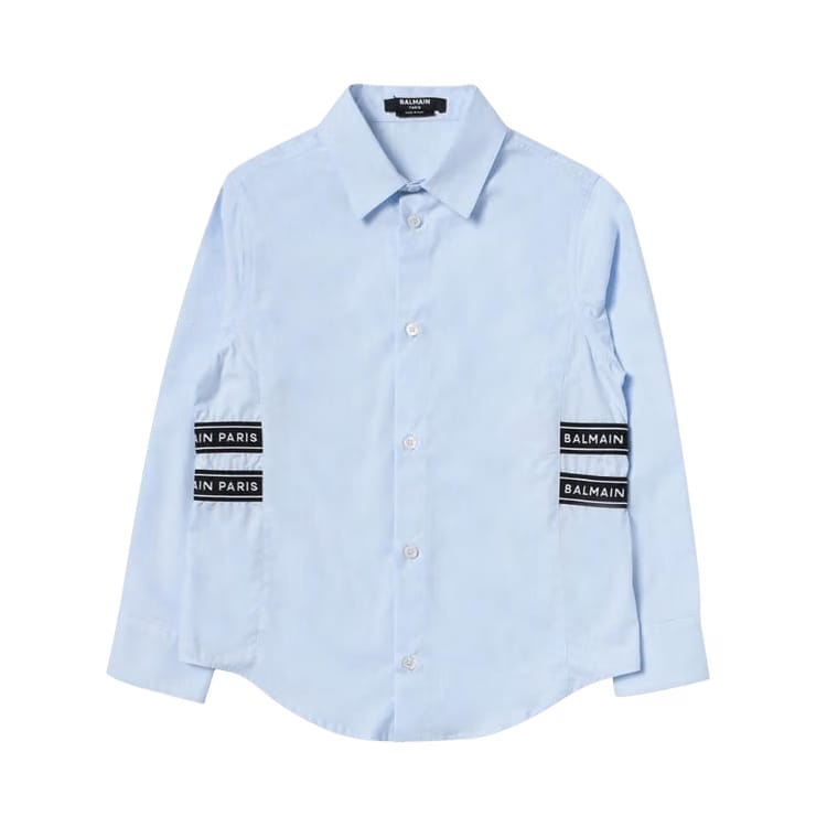 Balmain Kids Dress Shirt Blue