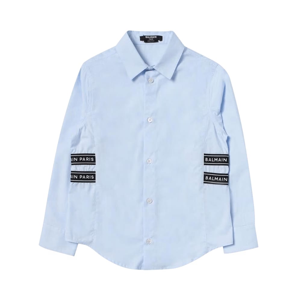 Balmain Kids Dress Shirt Blue