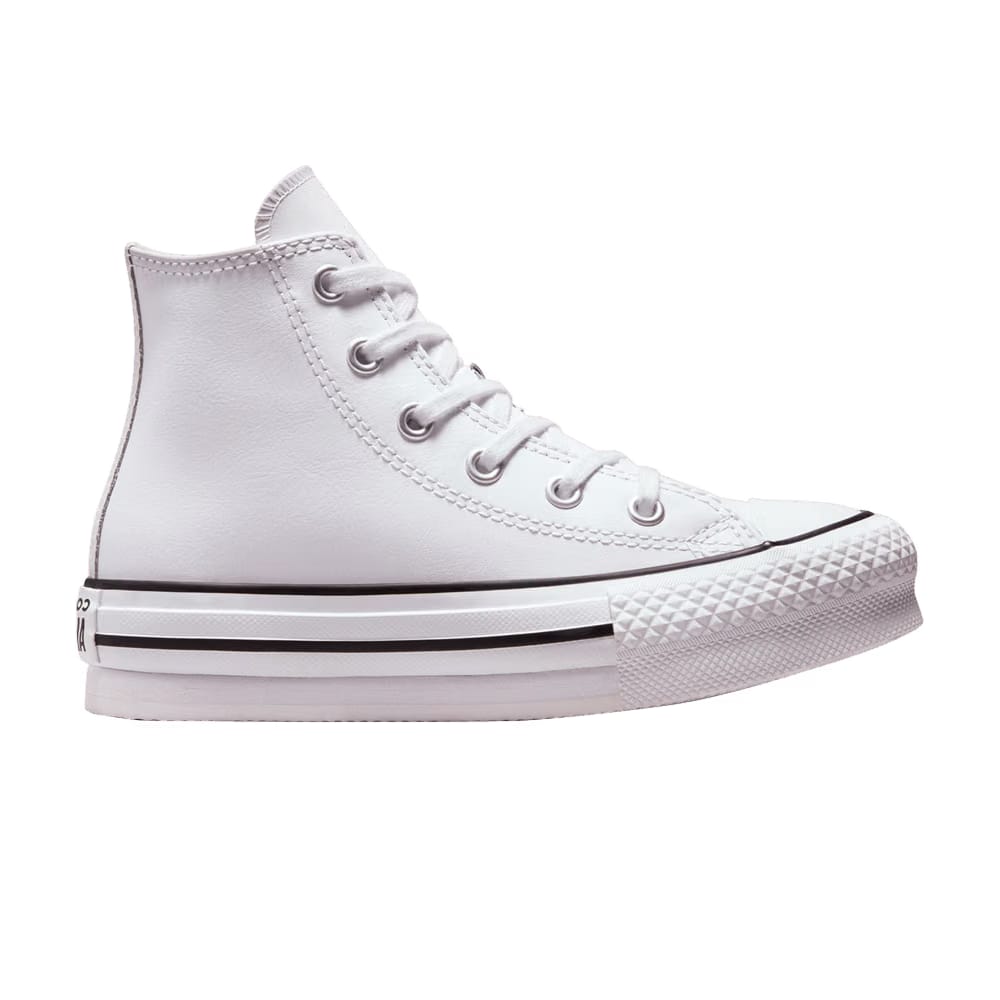 Converse Chuck Taylor All Star Lift Platform Leather High Kids White Natural Ivory