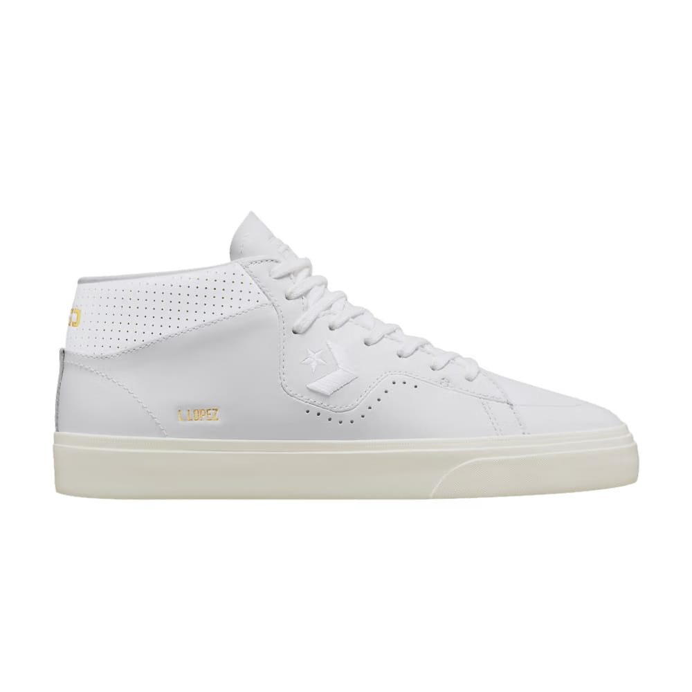 Converse Louie Lopez Pro Mid Mono Leather - White Egret