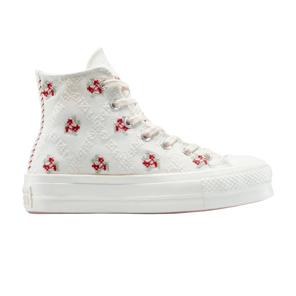 Converse Wmns Chuck Taylor All Star Lift Platform High 'Cross Stitch Roses'