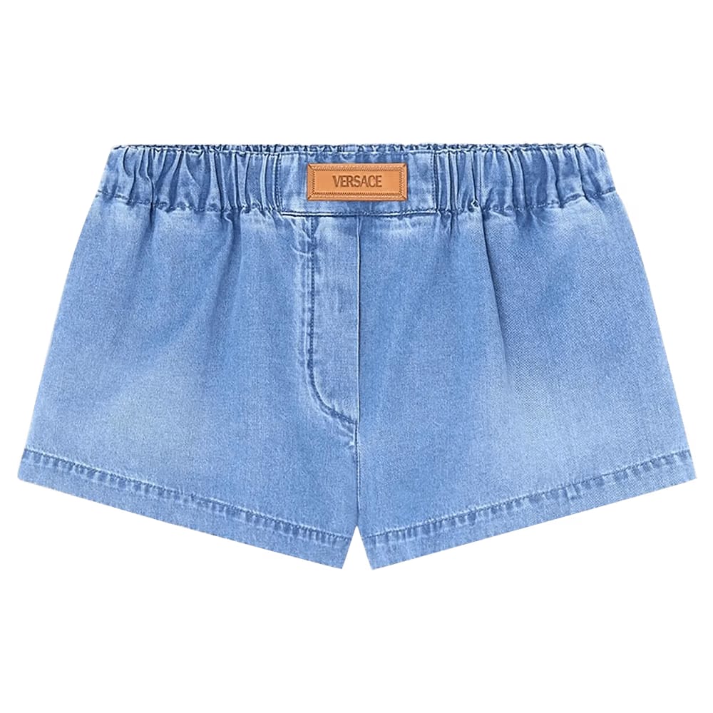 Versace Denim Shorts Medium Blue