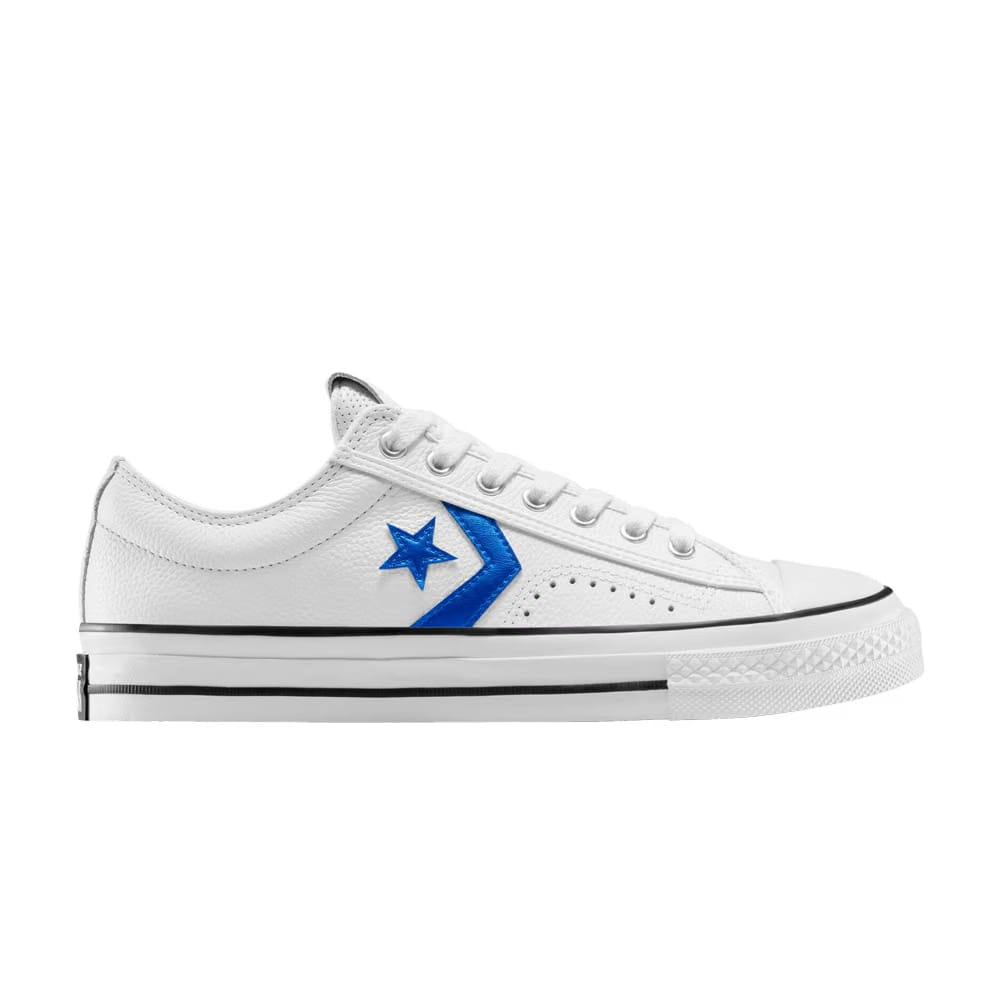 Converse Star Player 76 Low Metallic White Blue Leather