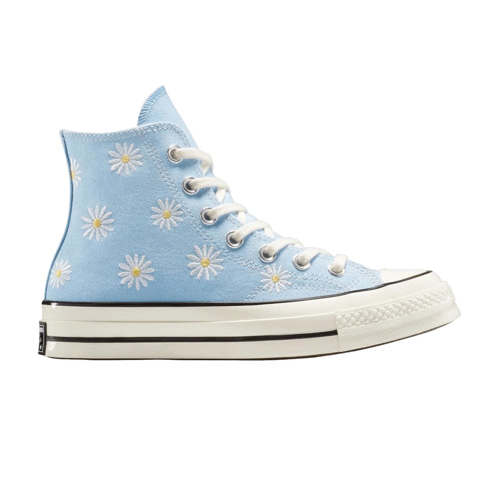 Converse Chuck 70 High Embroidered Daisies - Blue It