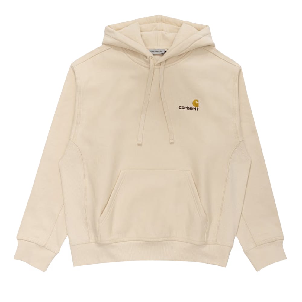 Carhartt WIP Hooded American Script Sweatshirt Beige