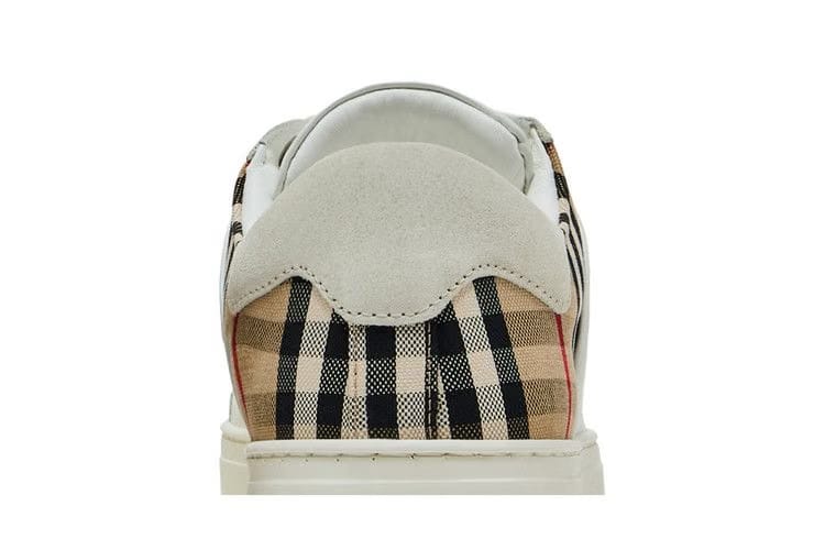 Burberry Check Panelled Sneakers Natural White Archive Beige