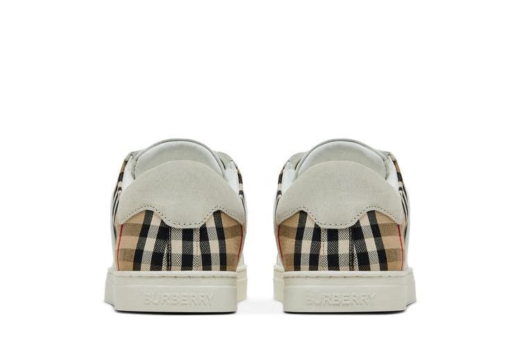 Burberry Check Panelled Sneakers Natural White Archive Beige