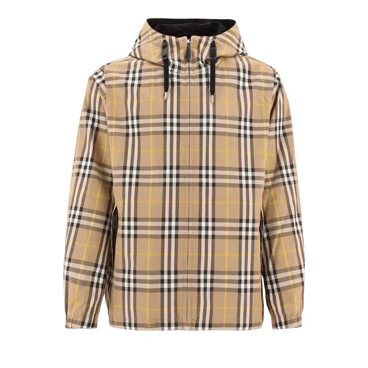 Burberry Reversible Check Hooded Jacket Truffle Check