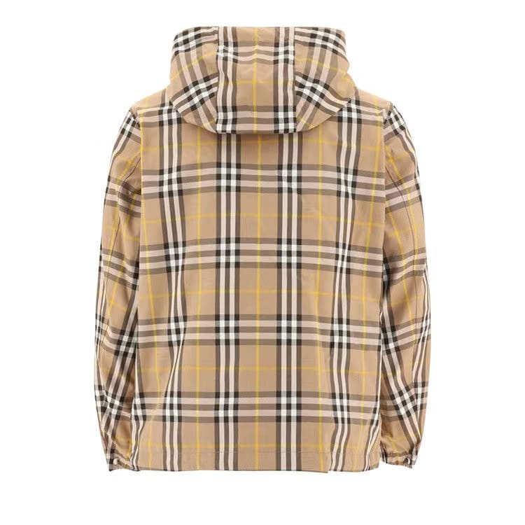 Burberry Reversible Check Hooded Jacket Truffle Check