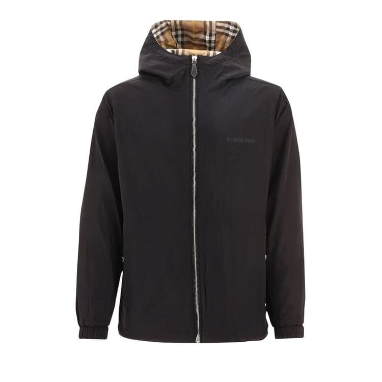 Burberry Reversible Check Hooded Jacket Truffle Check