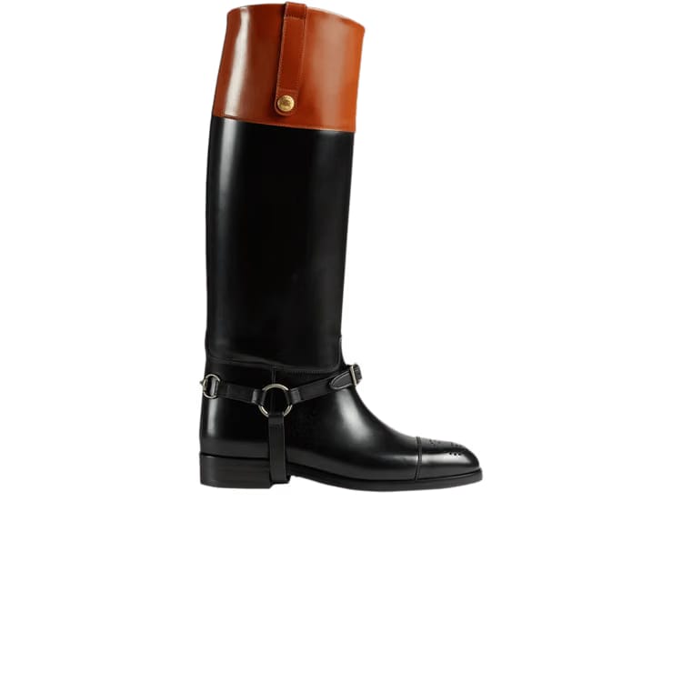 Gucci Wmns Knee-High Boot 'Harness - Black'