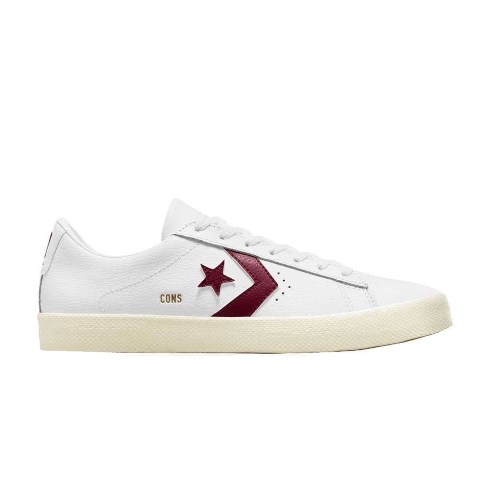 Converse Pro Leather Vulc Pro White Deep Bordeaux