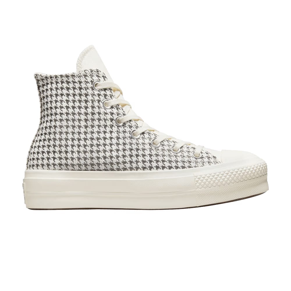 Converse Wmns Chuck Taylor All Star Lift Platform High 'Houndstooth Shine - Egret Pure Silver'
