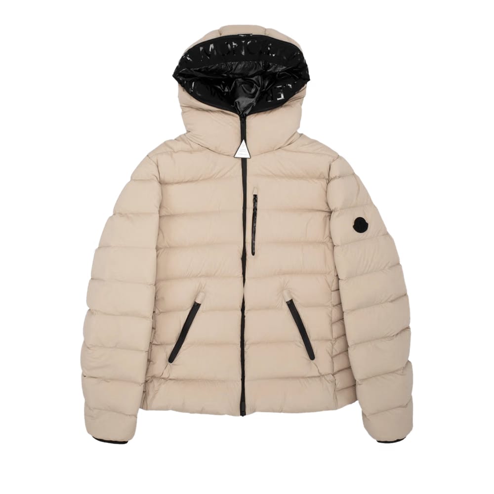 Moncler Herbe Full Zip Puffer Jacket Champagne