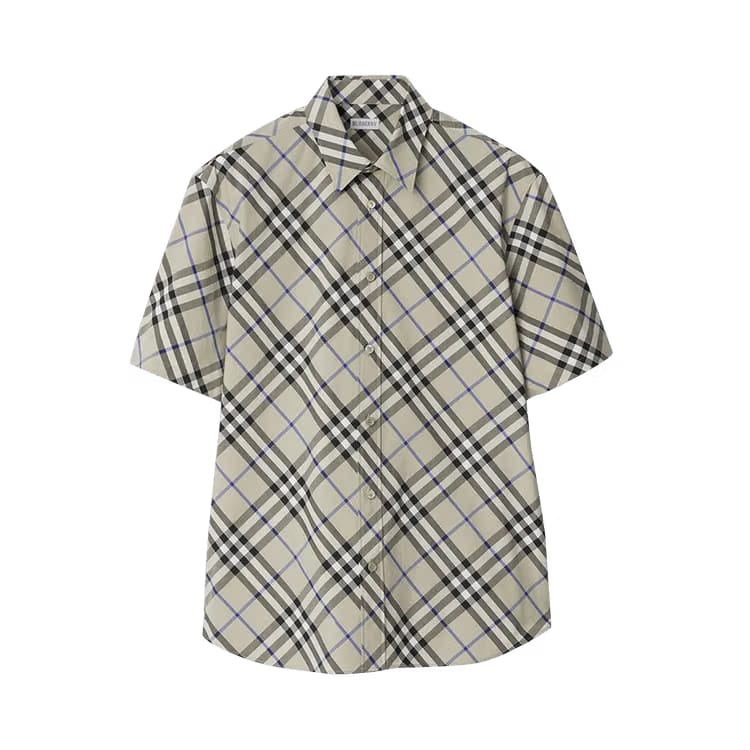 Burberry Essentials Shorts-Sleeve Shirt Check