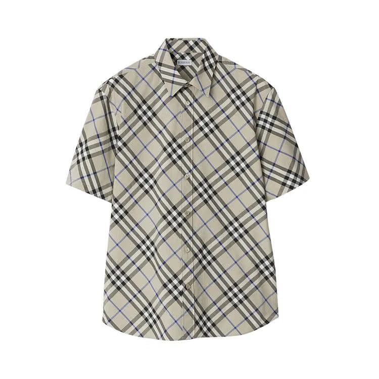 Burberry Essentials Shorts-Sleeve Shirt Check