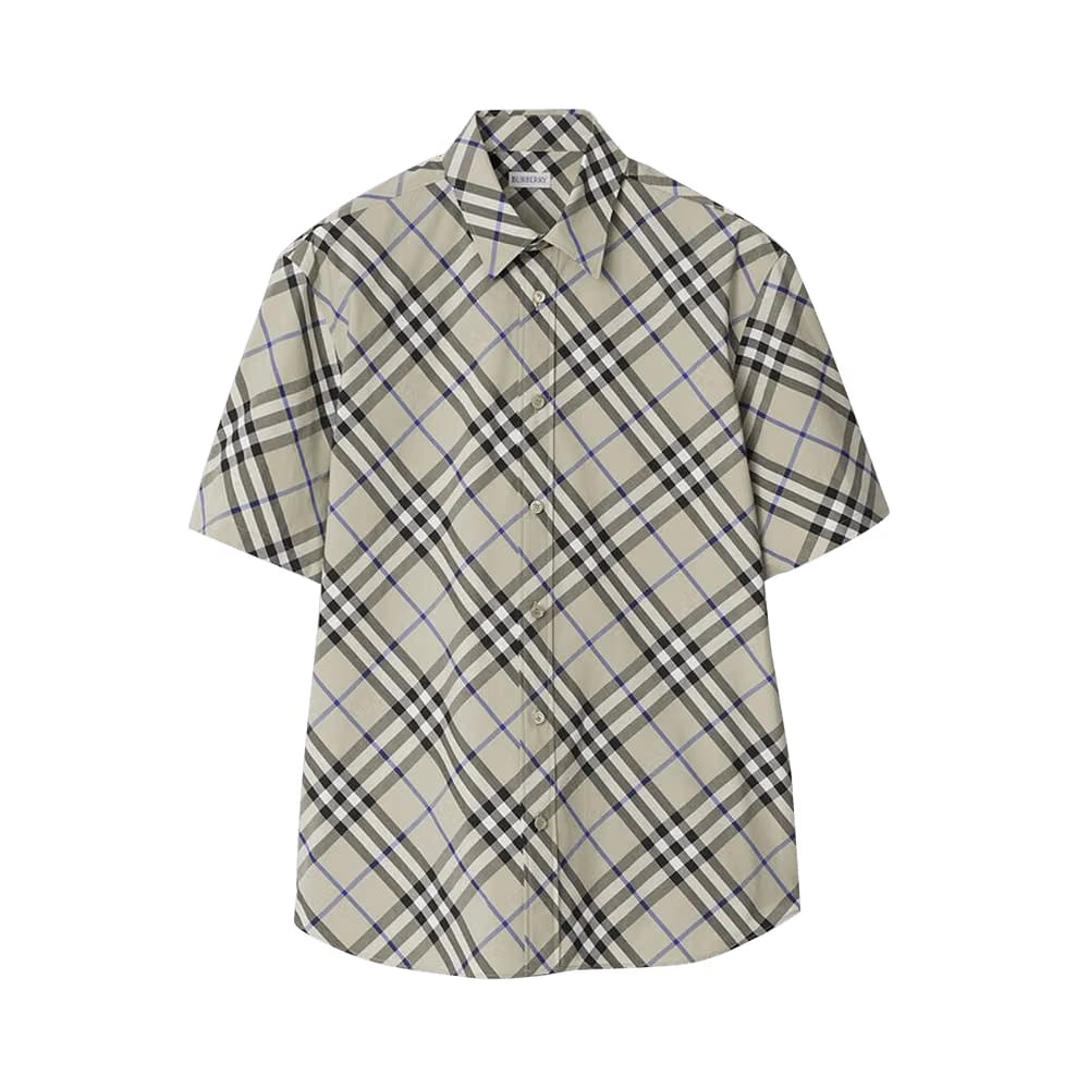 Burberry Essentials Shorts-Sleeve Shirt Check