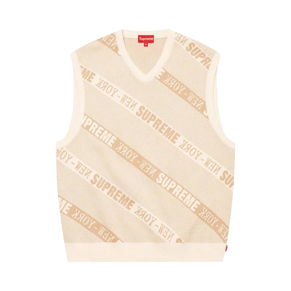 Supreme Stripe Sweater Vest White