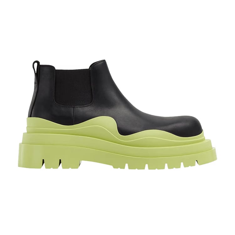 Bottega Veneta Tire Cropped Boot Black Seagrass