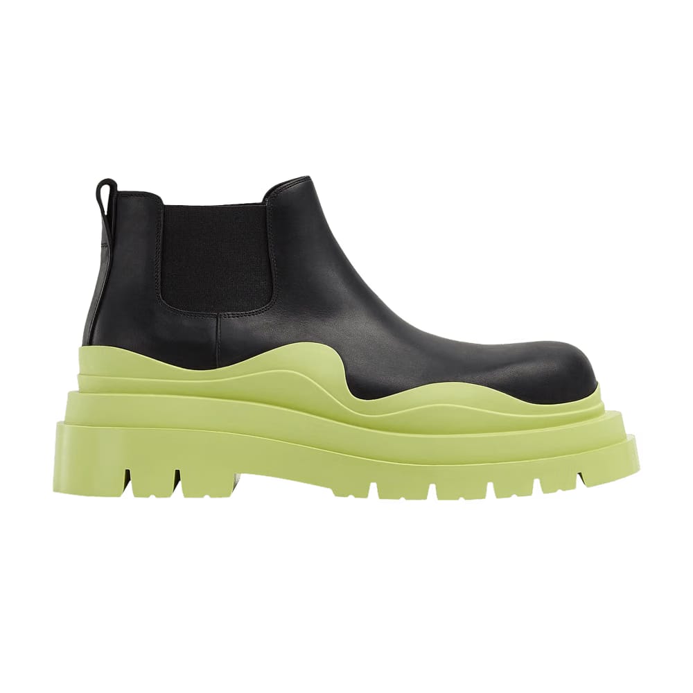 Bottega Veneta Tire Cropped Boot Black Seagrass