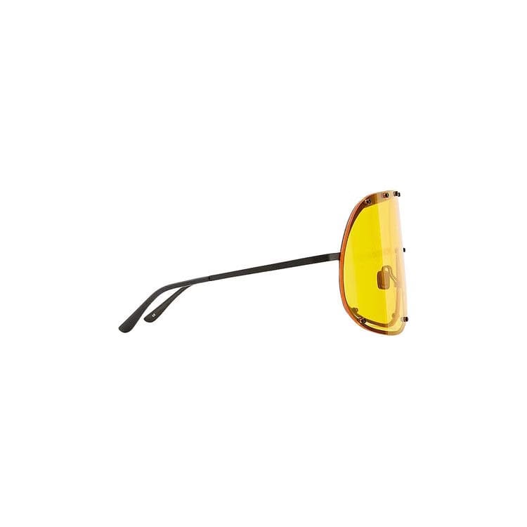 Rick Owens Shield Sunglasses Black/Yellow