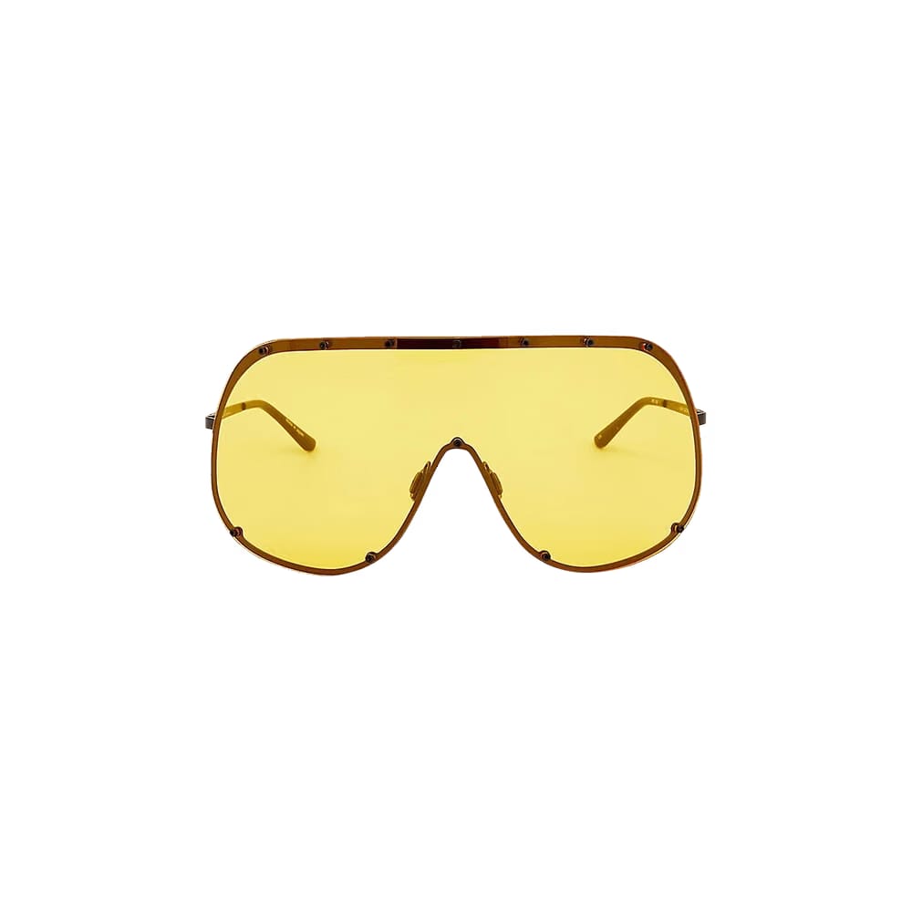 Rick Owens Shield Sunglasses Black/Yellow