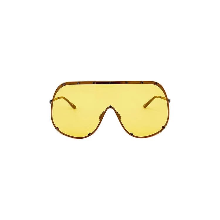 Rick Owens Shield Sunglasses Black/Yellow