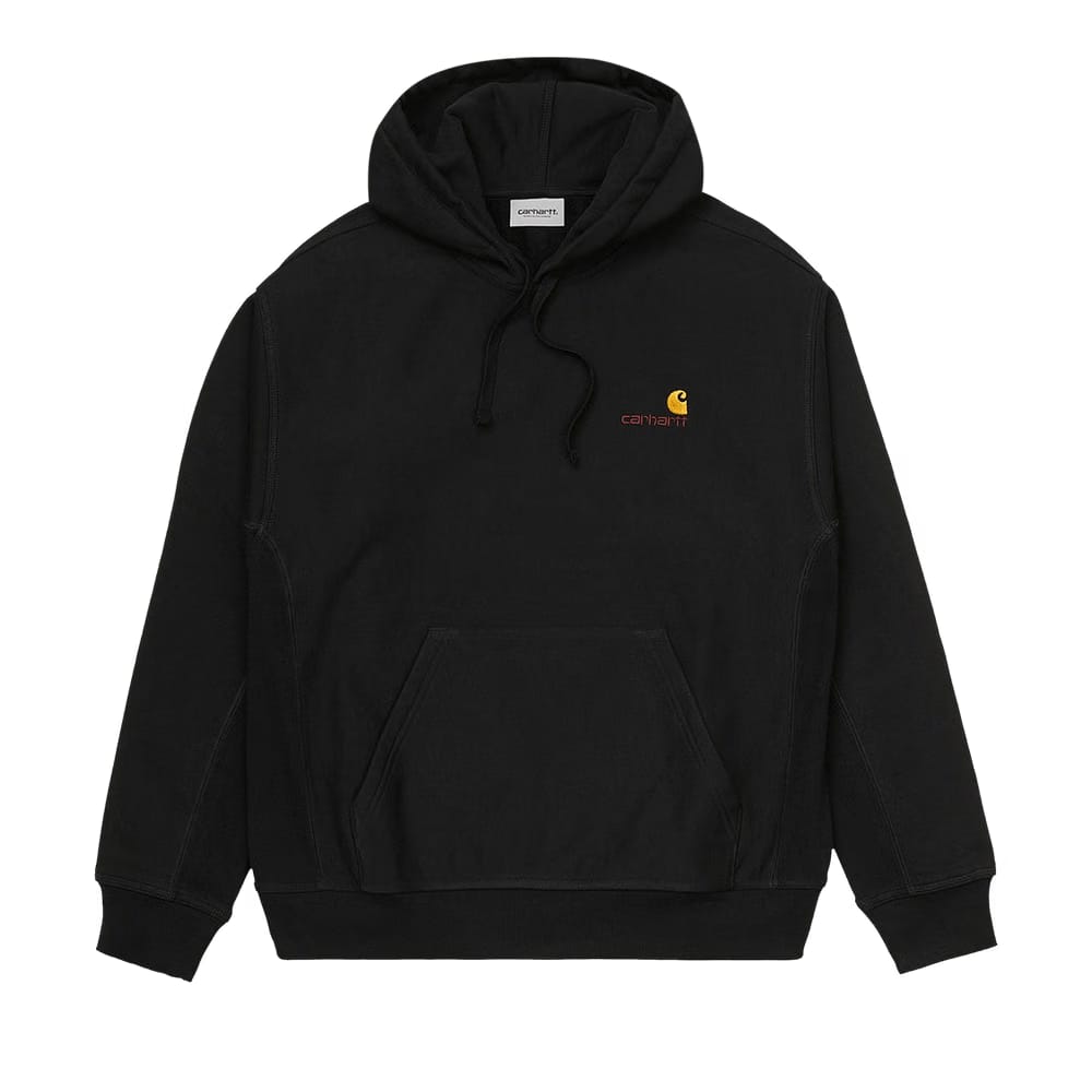 Carhartt WIP Hooded American Script Sweatshirt Black