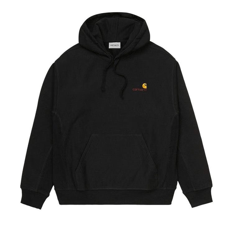 Carhartt WIP Hooded American Script Sweatshirt Black