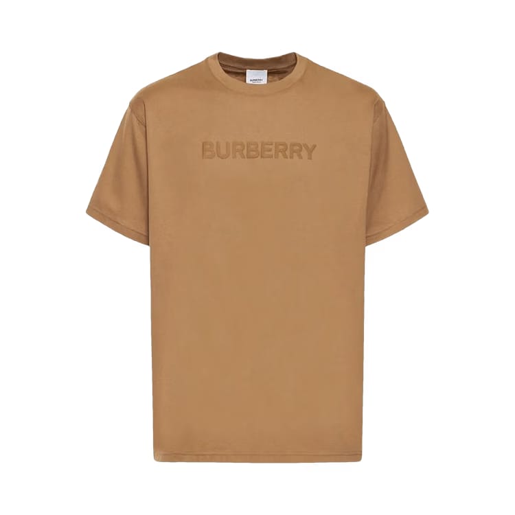 Burberry Logo Print T-Shirt Camel