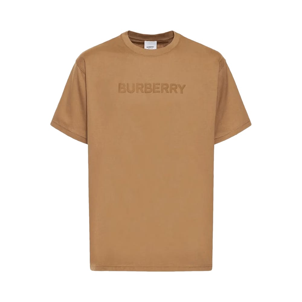 Burberry Logo Print T-Shirt Camel