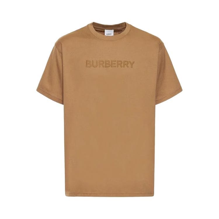 Burberry Logo Print T-Shirt Camel