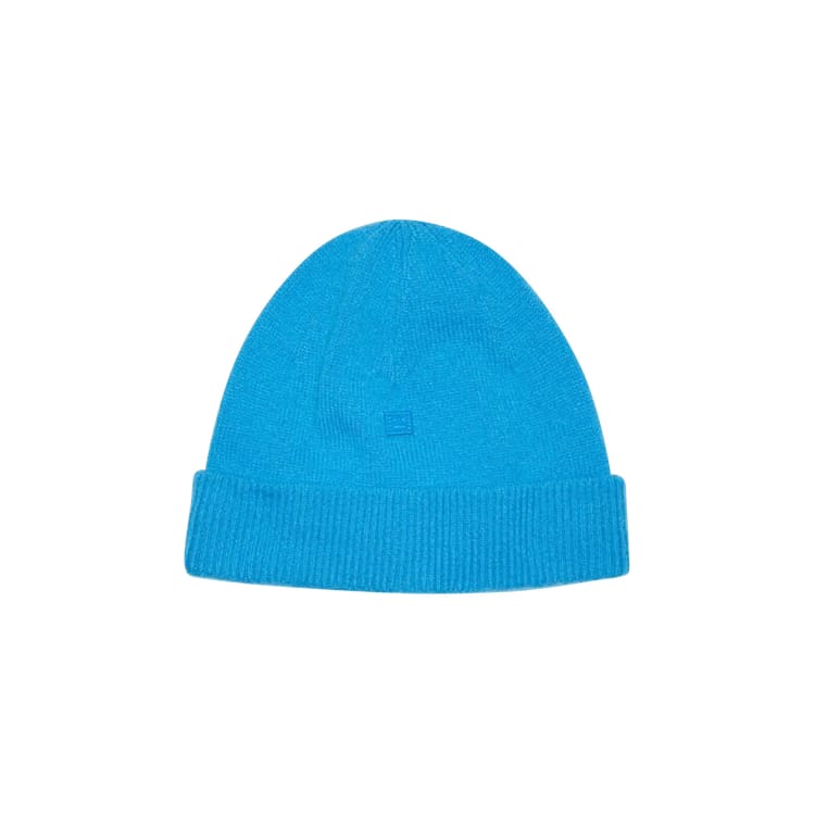 Acne Studios Micro Face Patch Beanie Sapphire Blue