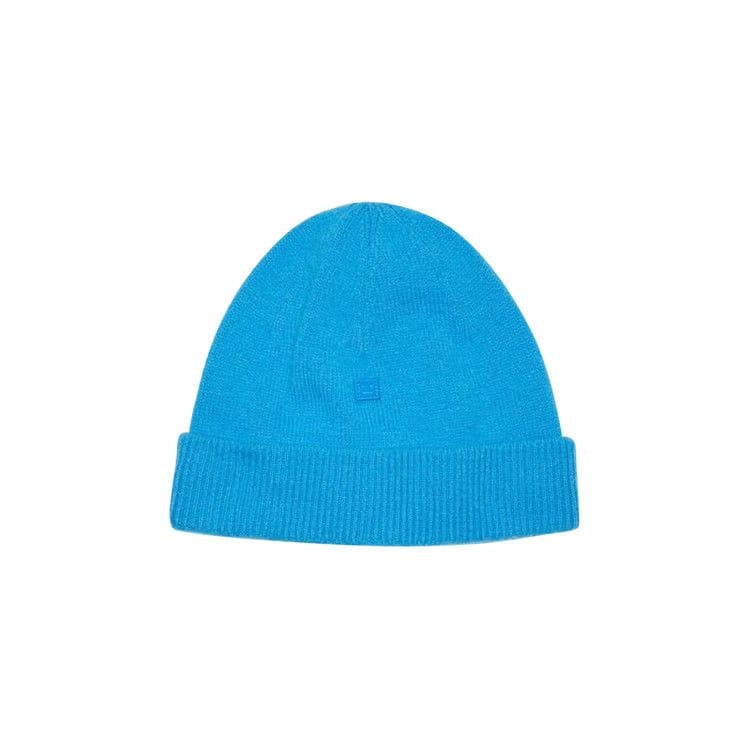 Acne Studios Micro Face Patch Beanie Sapphire Blue