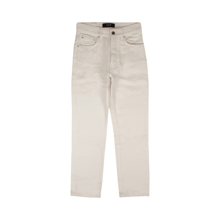 Amiri Cropped Straight Stack Jeans White